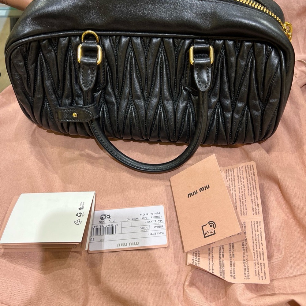 Miu Miu Black Leather Handbag